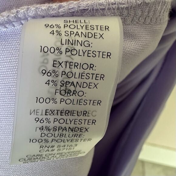 Marc New York Dress 6 Midi Silver accent zipper Lilac Purple Tulip Sleeve - Picture 6 of 8